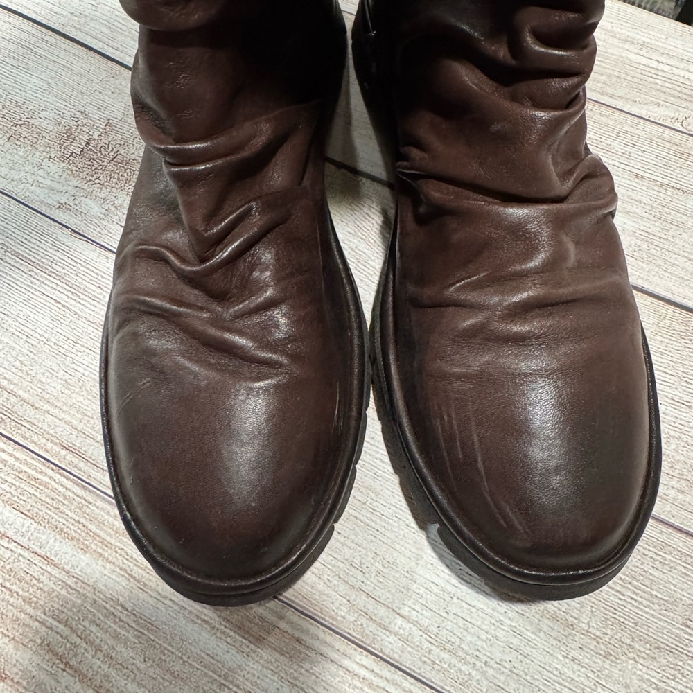 Miz Mooz Dark Brown Leather Winter Boots - Picture 3 of 5
